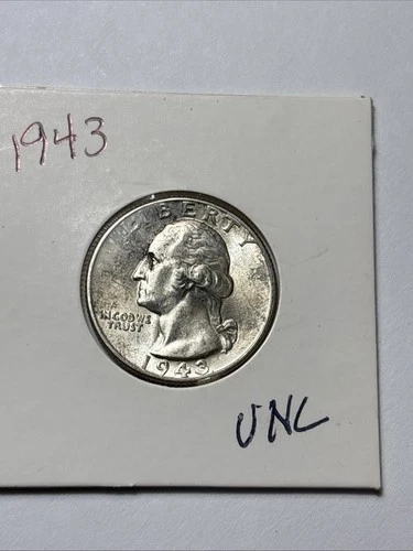 1943 Philadelphia Mint Silver Washington Quarter Uncirculated