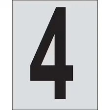 Brady 5900-4 Numberlabel, 1-1/2Inh, 1Inw, Pk25