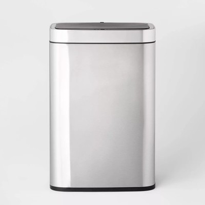Brightroom Motion-Activated Trash Can Silver Motion Touchless Kitchen 11.8 Gal