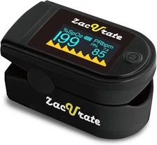 Zacurate 500C Pulse Oximeter – Mystic Black with Cover, Batteries & Lanyard