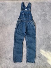 Vintage Tommy Hilfiger Jeans Dungaree Workwear Mid Blue Denim Overall Sz 31x32
