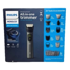 Philips Norelco All In One Trimmer 24 Tools & Accessories Head Face Body Wet Dry