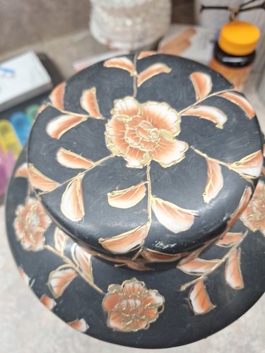 Vintage Handpainted Oriental Ginger Jar Ceramic - Picture 5 of 9