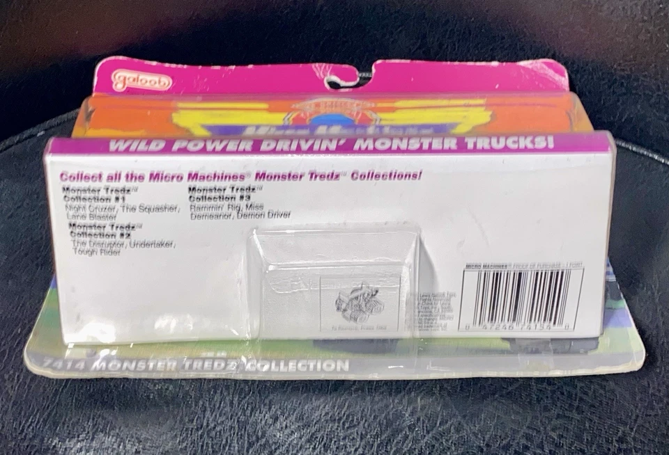 Micro Machines 1991 Galoob Monster Tredz Collection #3 Wild Power Drivin HTF OOP - Image 4 of 4