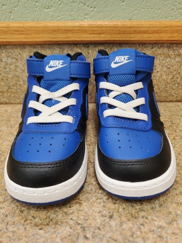 Nike sneaker bambino bambino Little Kid Court Borough 2 Mid taglia 8C - DM8874-001 - Foto 3 di 7