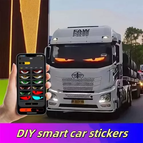 DIY Truck Specific Devil's Eye LED Screen Car Eye Light Truck Dynamic LED Light - Picture 8 of 28