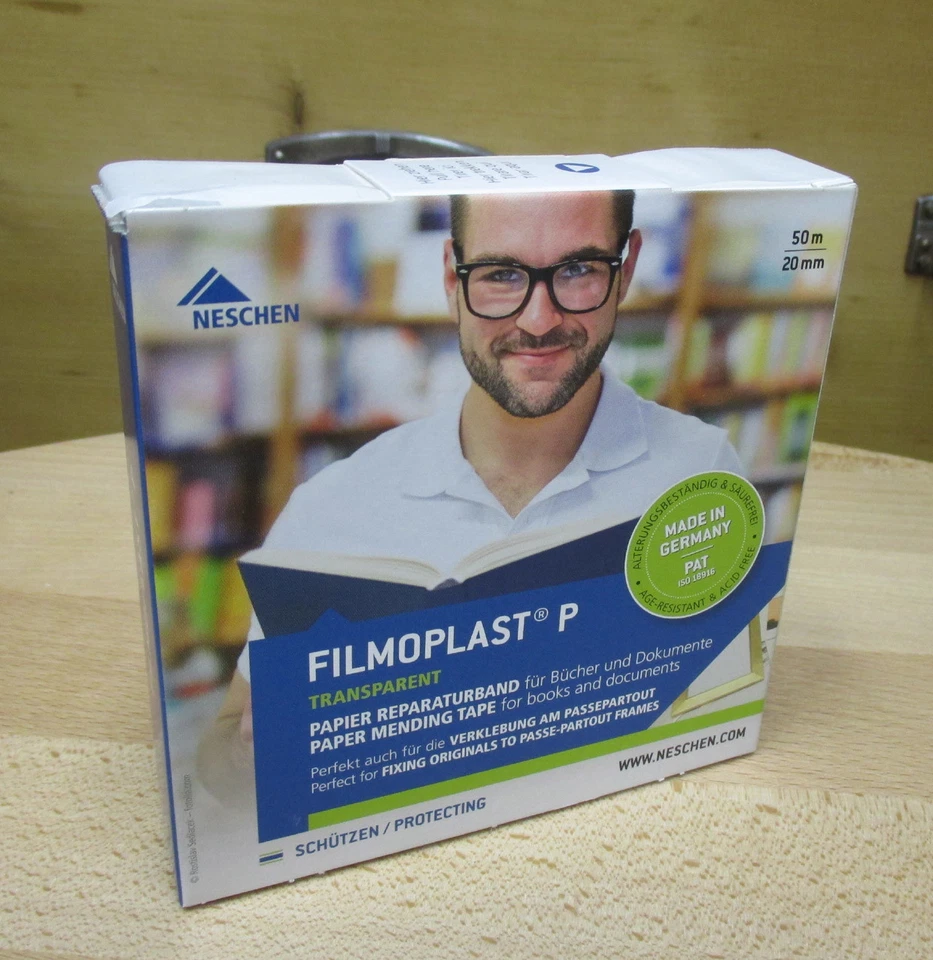 50 m x 2 cm REPARATURBAND FILMOPLAST P VON NESCHEN ARCHIVALIEN MENDING TAPE