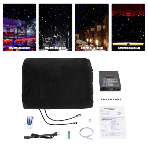 4-Types LED Stage Star Backdrop Wedding Party Xmas Curtain Backdrop DMX Control! - Afbeelding 2 van 25