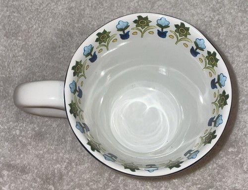 Pier 1 Imports Celeste Becher Tasse blau grün gelb Blumen Floral Sammlerstück - Bild 5 von 8