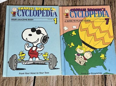 Peanuts Charlie Brown's CYCLOPEDIA Volume 1 & 7 HC Books Funk