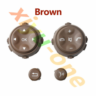 Brown Multi-function Steering Wheel Push Button Cover For Benz W221 S 2006-2009