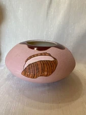 Large Handmade Pottery Vase ~ 6”tall x 11”round - Signed by the Artist EUNA