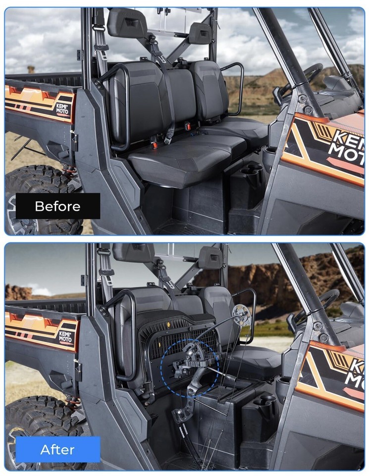 UTV Gun Holder Rack Hidden Under Seat for CanAm Defender Polaris
