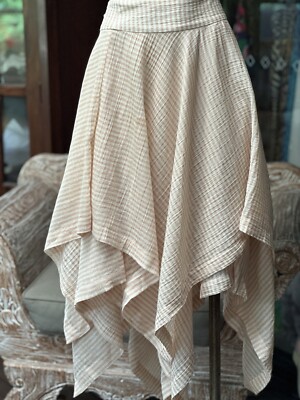 kitx Size 14 Noble Print Skirt BNWT very fine Cotton Handkerchief Hem RRP$399