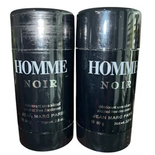 2x NEW Homme Noir Jean Marc Paris Deodorant Sticks 2.8 oz/80 g Men’s Fresh Scent