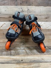 DBX Black Orange Boys Adjustable 5-8 Roller Skates In-line Blades 4 Wheels Gear