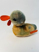 Vintage Steiff Mallard Colorful Small Swimming Duck w/Noise Box