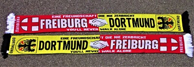 Freiburg Dortmund Schal ''EINE FREUNDSCHAFT'' Kurve Block DO Kurve Fan 100% Acryl