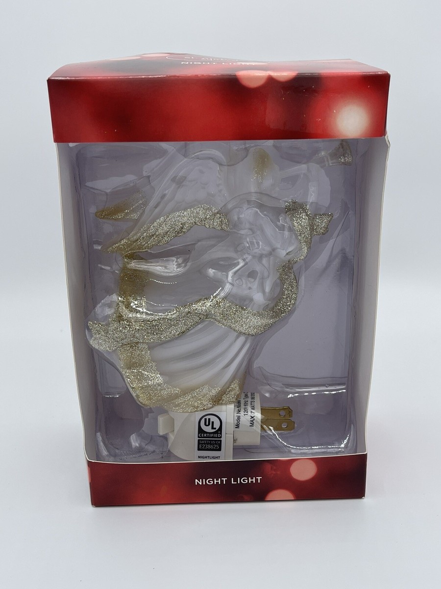 St. Nicholas Square Sparkle Angel Plug In Night Light Christmas