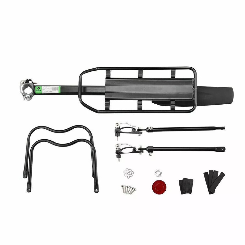 Rear Bike Rack Cargo Rack Alloy Luggage Carrier Bicycle 110 Lbs