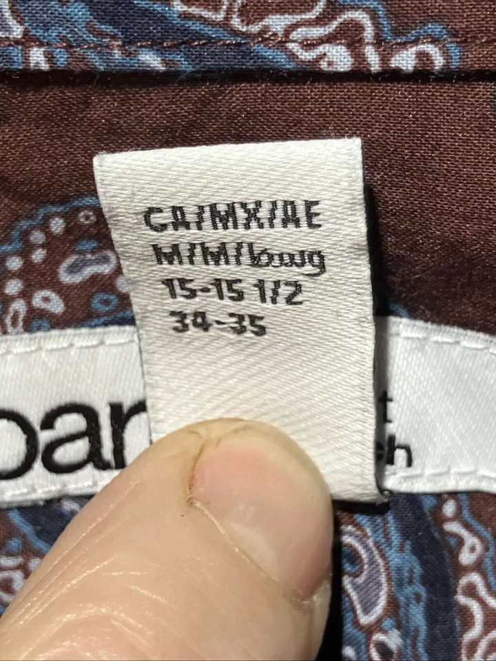 BAR III 3 Púrpura Paisley Calce Ajustado Elástico. ¡Cien% Algodón Vintage Años 70!! Foto 3 de 4