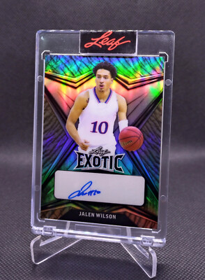 2022 Leaf Exotic JALEN WILSON Rookie Auto 1/8 Elephant Prizm #BA-JW2 Nets