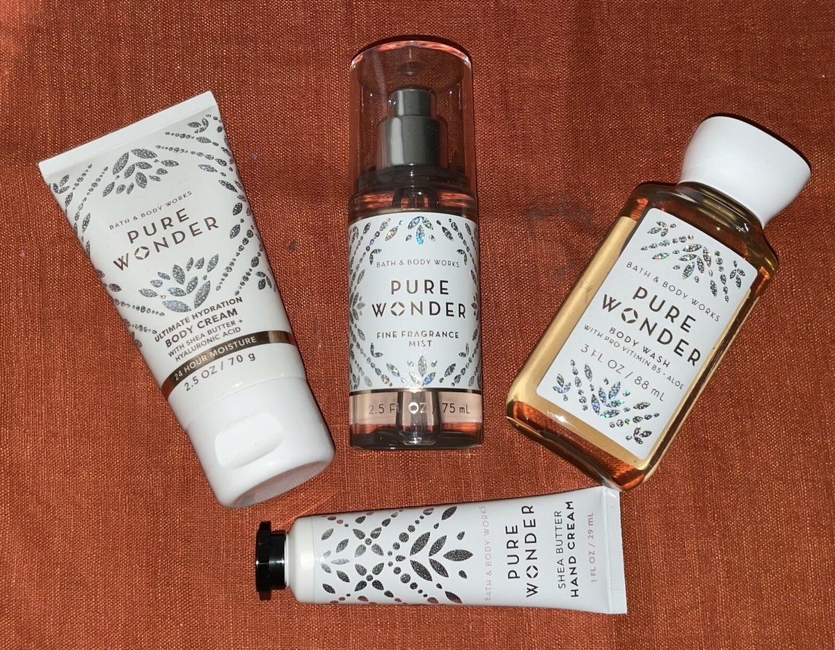 Pure Wonder ボディローション 4本セット Bath & Body Works PURE WONDER Four Piece Travel Body Set | eBay