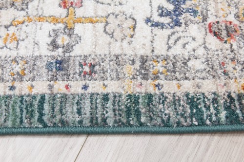 Vintage Rugs Distressed High End Modern Rug Faded Multi Coloured Medallion Mat - Picture 79 of 80
