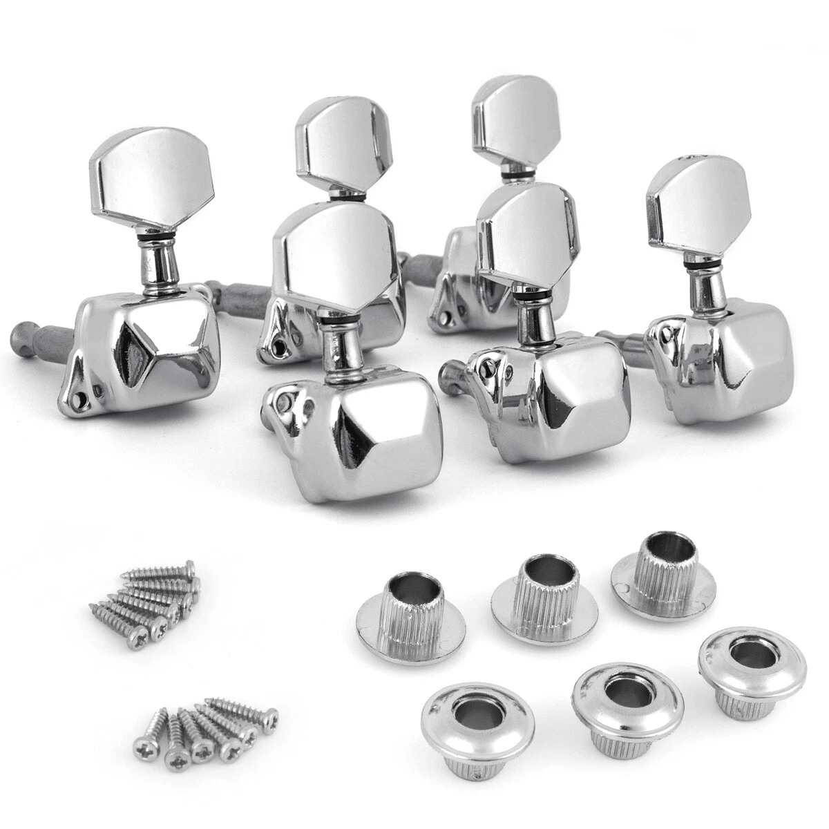 Acoustic Guitar String Tuning Pegs Machine Heads Tuners 3x3 Chrome