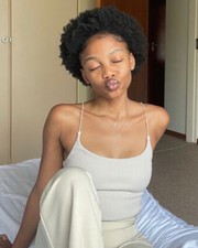 Short Pixie Cut Black Afro Curly Human Hair Wig No Lace Glueless Curly Wig Cos