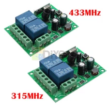 315MHz/433MHZ 2Channel 110-220V Wireless RF Relay Remote Control Switch Receiver