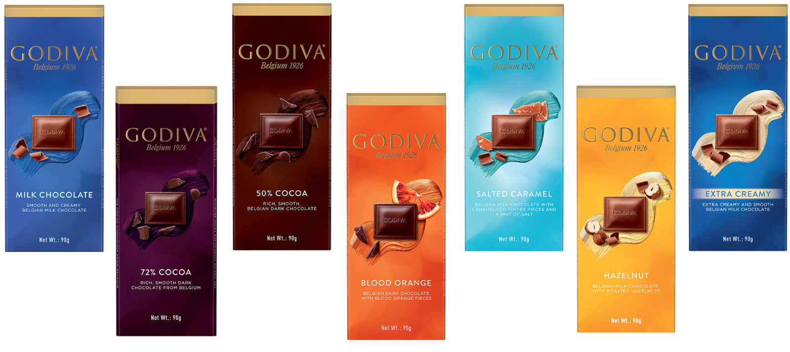 Godiva Pure Belgian Milk / Dark Chocolate Bar 90g Godiva | eBay
