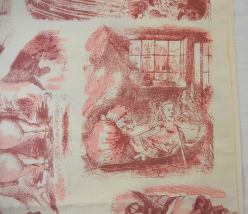 Vtg Pc Novelty Cotton Fabric 84" X 13.5"-Alice In Wonderland-See Seller Descrip. - Picture 11 of 20