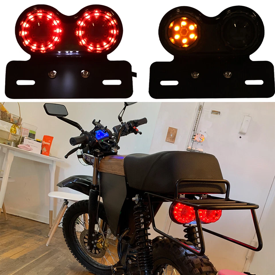 Luz trasera LED 12V para motocicleta para Harley Suzuki TS185 Onyx RCR Foto 2 de 4