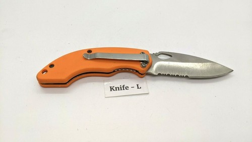 Ozark Trail Outdoor Equipment Folding Pocket Knife Combo Edge Liner Lock Orange - Picture 31 of 53