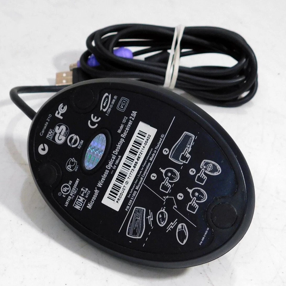Microsoft Wireless Optical Desktop Receiver Model 1012 Tested USB - Image 3 of 4