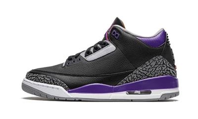 43 EU CT8532 050 Nike Air Jordan 3 Retro Noir Court Purple Homme - Photo 1/4