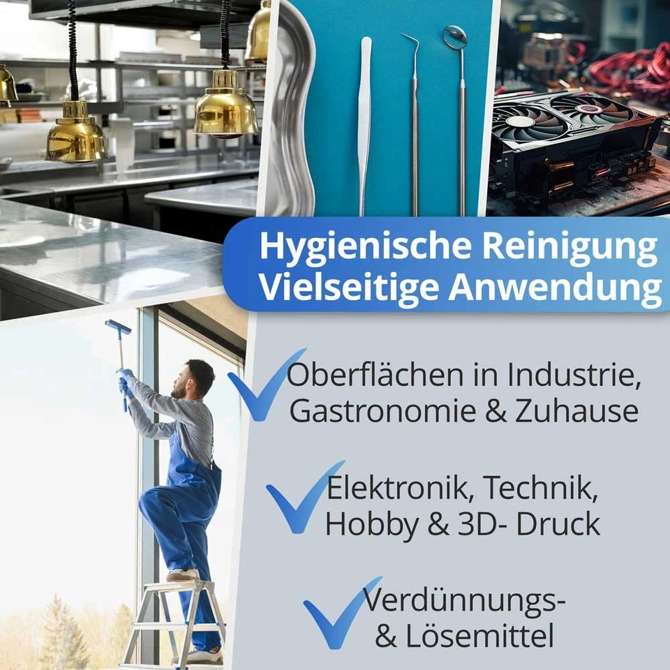 Isopropanol 99,9% | Isopropylalkohol | 1L mit Spritzeinsatz | Alkoholreiniger - Bild 3 von 4