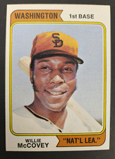 1974 Topps #250 Willie McCovey - Washington Nat'l variation - HOF - EX-MT