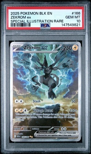 PSA 10 ZEKROM EX 166/086 SPECIAL ILLUSTRATION RARE BLACK BOLT POKEMON ⚡