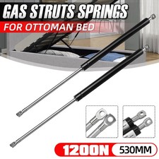 Pair Gas Strut Piston For Ottoman Bed Lift Up 1200N 53cm support rod Replacement
