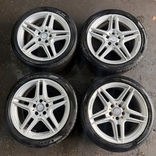 11-16 Mercedes E350 E550 W212 Amg Wheels Set Continental Tire 24540r18 Note