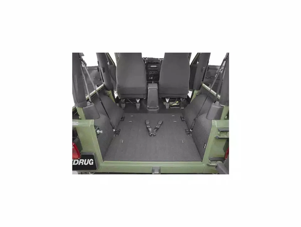 BedTred Jeep 4-Piece Rear Cargo Liner Kit Fits 1997-2006 Jeep Wrangler TJ Foto 3 de 4