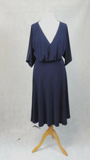 Asos Tall Navy Kimono Plunge Midi Dress Size 12T Uk CR019 FF 11