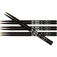 Vic Firth Buy 3 Pairs of Black Drum Sticks, G...