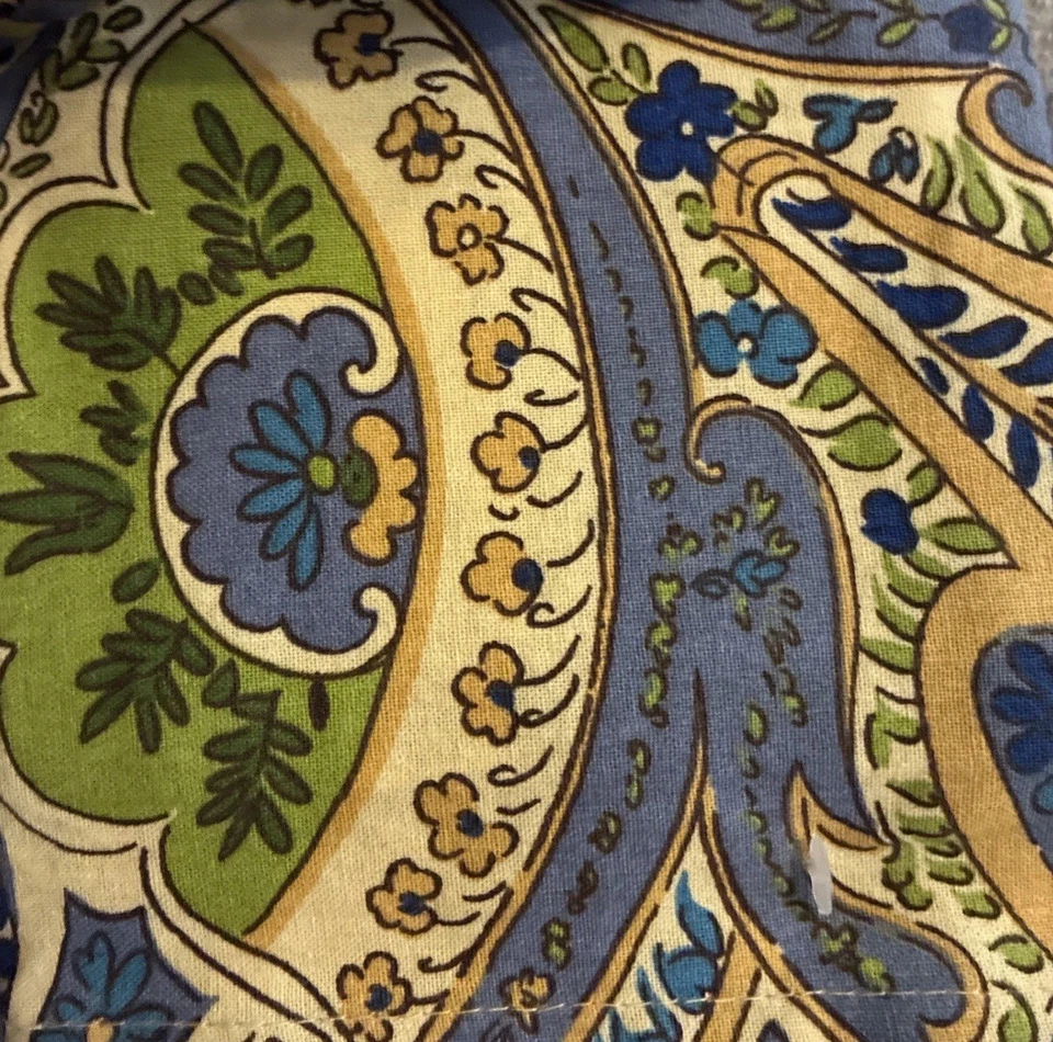 Juego de 10 servilletas de cachemira April Cornell 16"X16" azul verde dorado 100 % algodón nuevas con etiquetas Foto 3 de 4