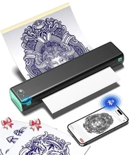 Phomemo M08F Wireless Tattoo Stencil Printer with 10 Transfer Papers Black Green