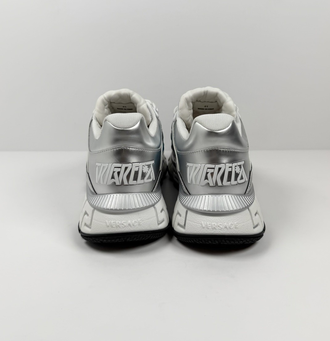 Size 41.5EU/8.5US - Versace Trigreca Silver Blue NEW! | eBay display picture 1