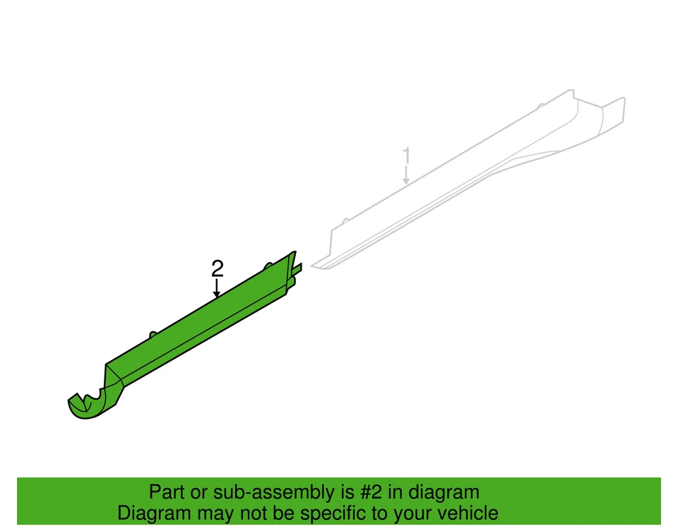 Moldura basculante trasera derecha original Ford OEM BG1Z-5410176-CA NUEVO Foto 2 de 4