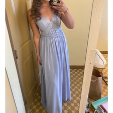 Azazie Ruiz women's Bridesmaid dress light dusty purple size 8